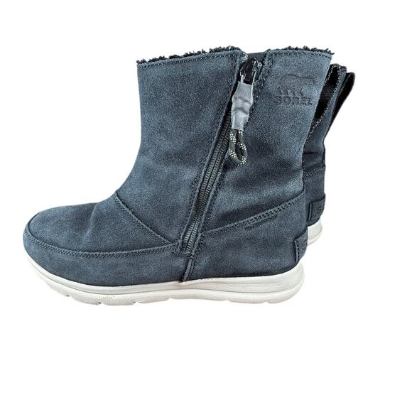 SOREL Explorer Waterproof Suede & Faux Fur Winter Boots – Women’s Size 8 - Picture 3 of 8
